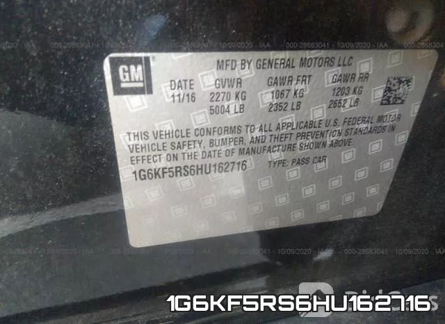 1G6KF5RS6HU162716 фото 10