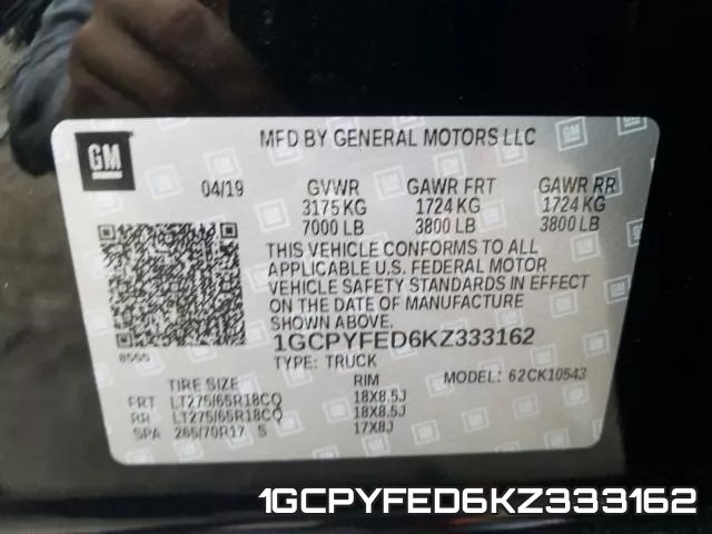 1GCPYFED6KZ333162 фото 2