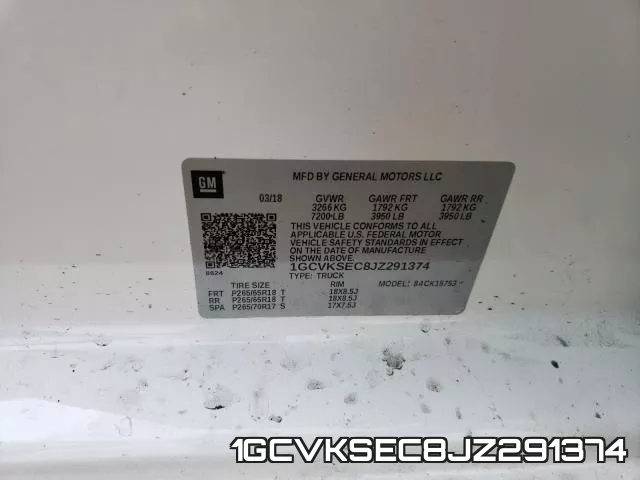1GCVKSEC8JZ291374 фото 2