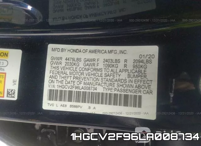 1HGCV2F96LA008734 фото 7