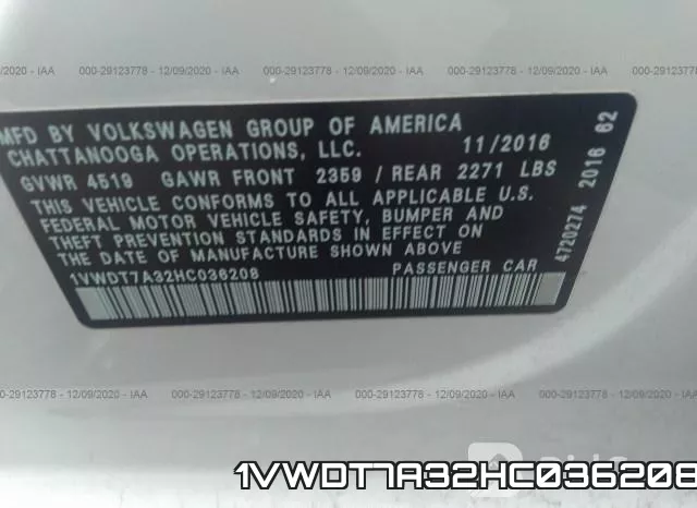 1VWDT7A32HC036208 фото 10