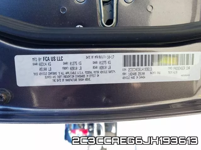 2C3CCAEG6JH193613 фото 2