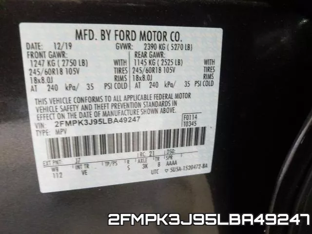 2FMPK3J95LBA49247 фото 2