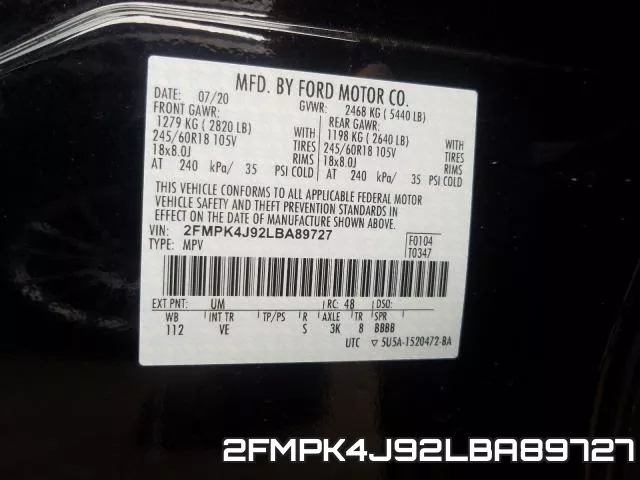 2FMPK4J92LBA89727 фото 2