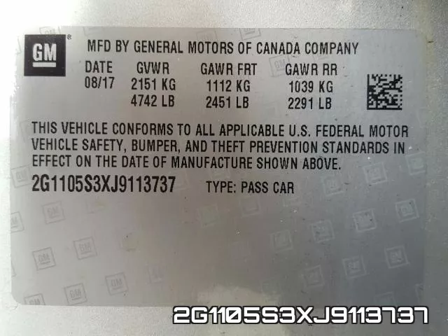 2G1105S3XJ9113737 фото 2