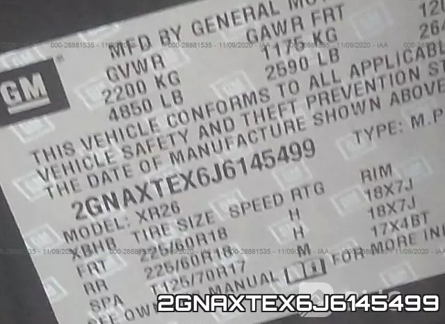 2GNAXTEX6J6145499 фото 8