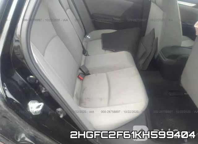 2HGFC2F61KH599404 фото 8