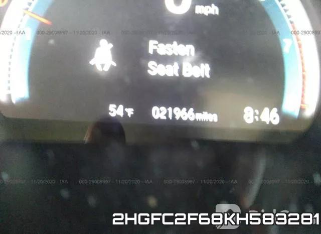 2HGFC2F68KH583281 фото 8