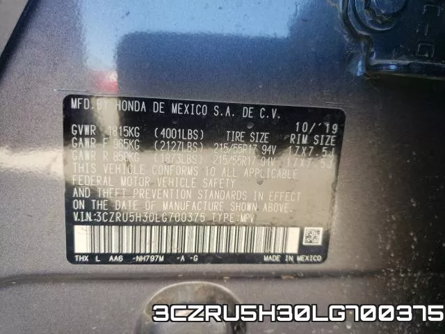 3CZRU5H30LG700375 фото 2