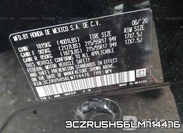 3CZRU5H56LM714476 фото 9