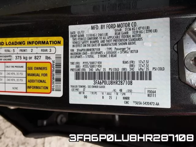 3FA6P0LU8HR287108 фото 2