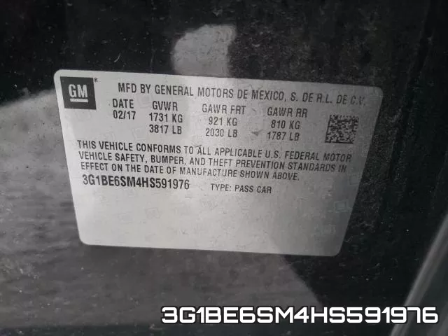 3G1BE6SM4HS591976 фото 2