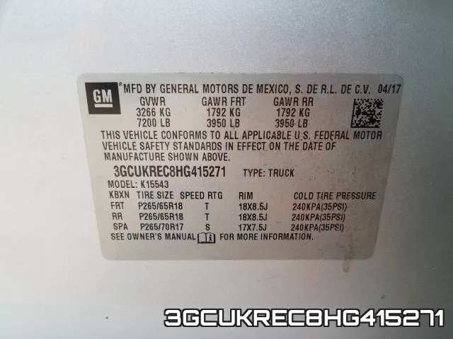 3GCUKREC8HG415271 фото 2