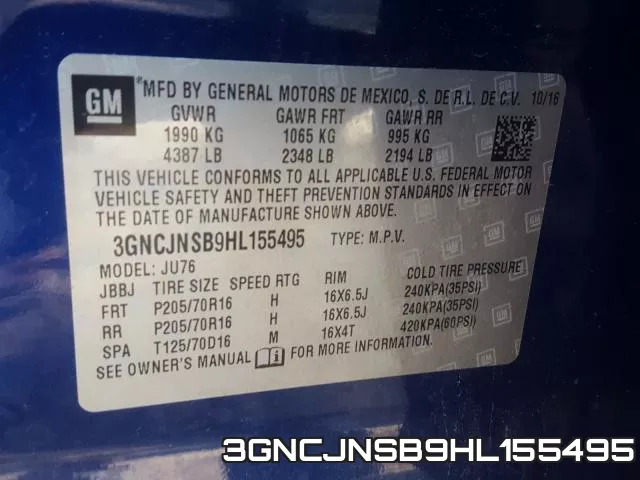 3GNCJNSB9HL155495 фото 2