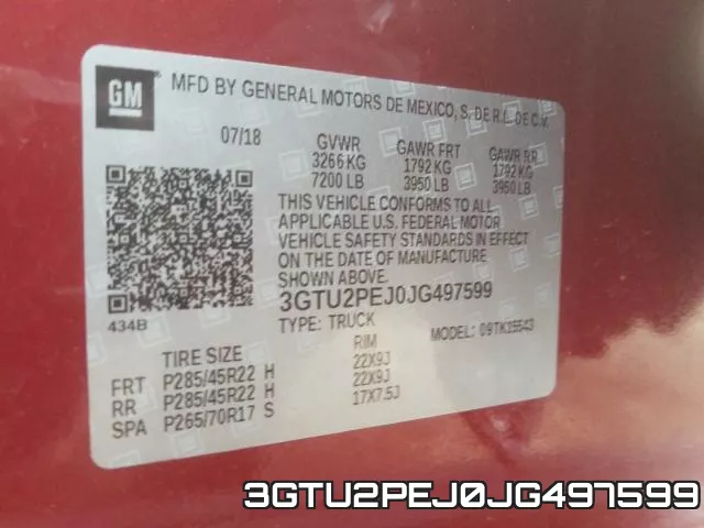 3GTU2PEJ0JG497599 фото 2