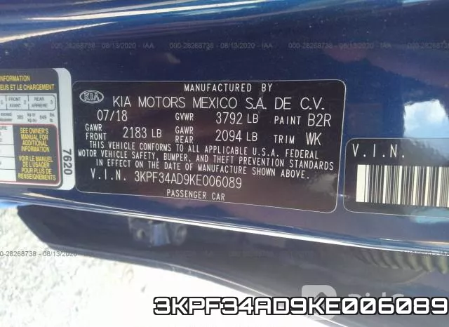 3KPF34AD9KE006089 фото 10