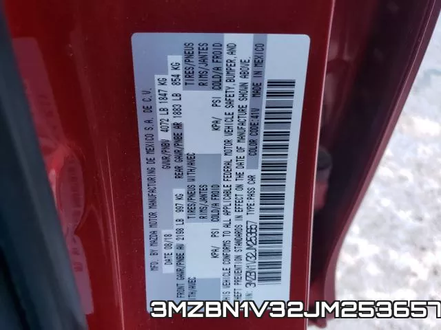 3MZBN1V32JM253657 фото 2