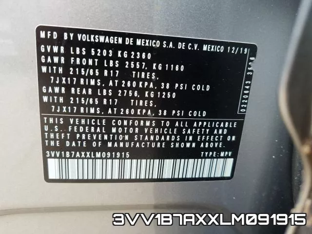 3VV1B7AXXLM091915 фото 2