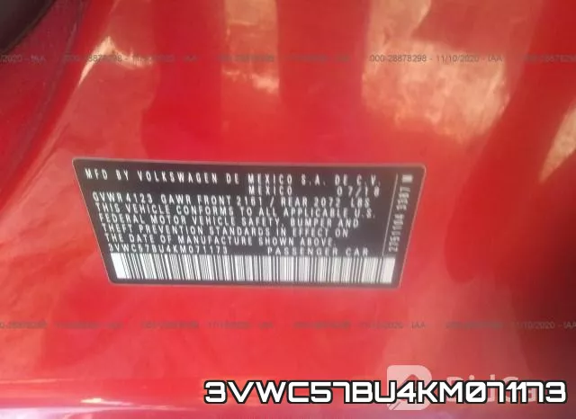3VWC57BU4KM071173 фото 10