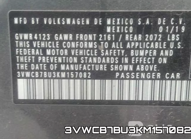 3VWCB7BU3KM157082 фото 10