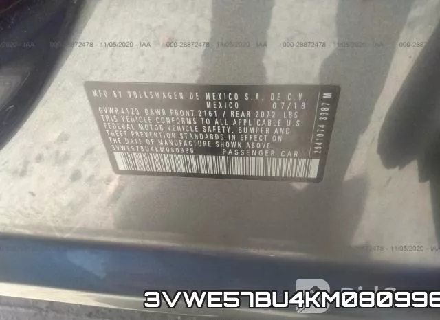 3VWE57BU4KM080996 фото 9