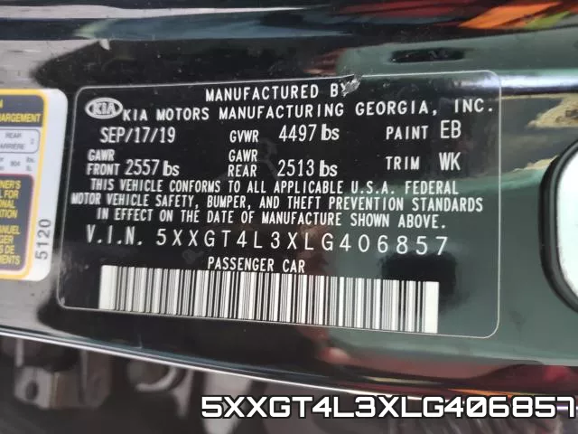 5XXGT4L3XLG406857 фото 2