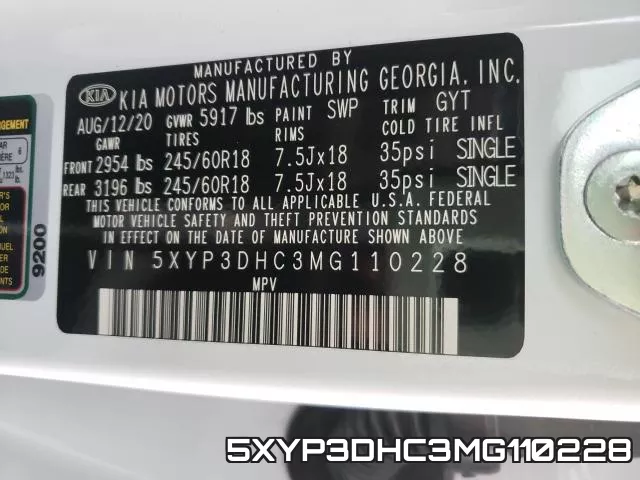 5XYP3DHC3MG110228 фото 2