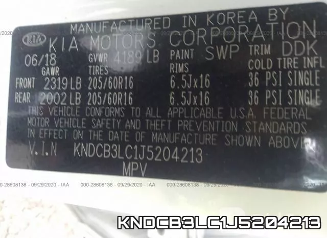 KNDCB3LC1J5204213 фото 9