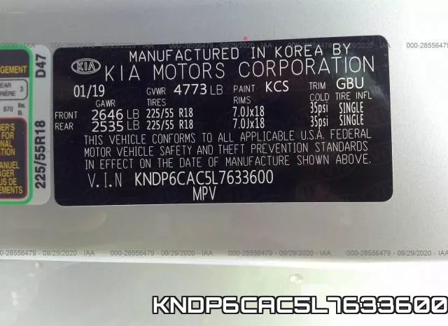 KNDP6CAC5L7633600 фото 8