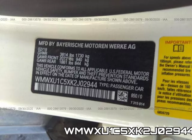 WMWXU1C5XK2J02944 фото 9