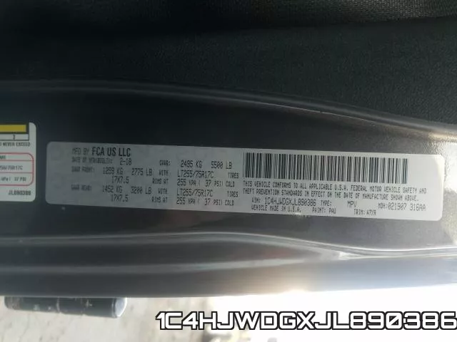 1C4HJWDGXJL890386 фото 2