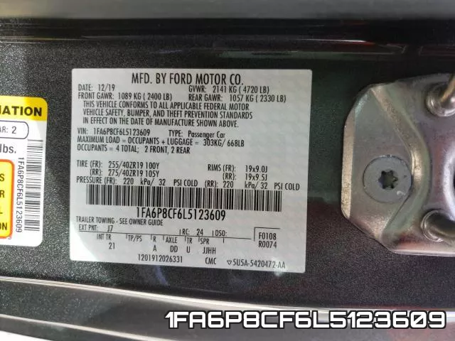 1FA6P8CF6L5123609 фото 2