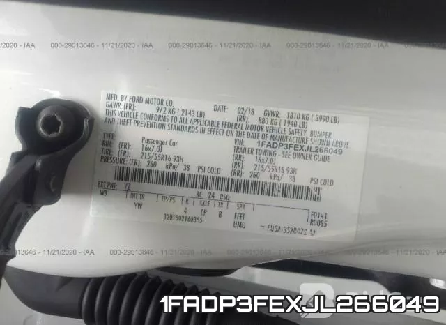 1FADP3FEXJL266049 фото 9