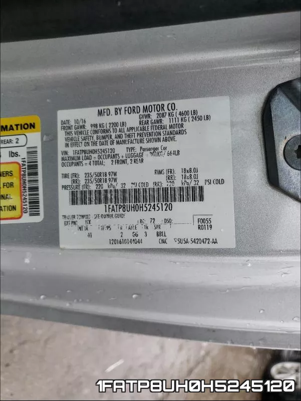 1FATP8UH0H5245120 фото 2
