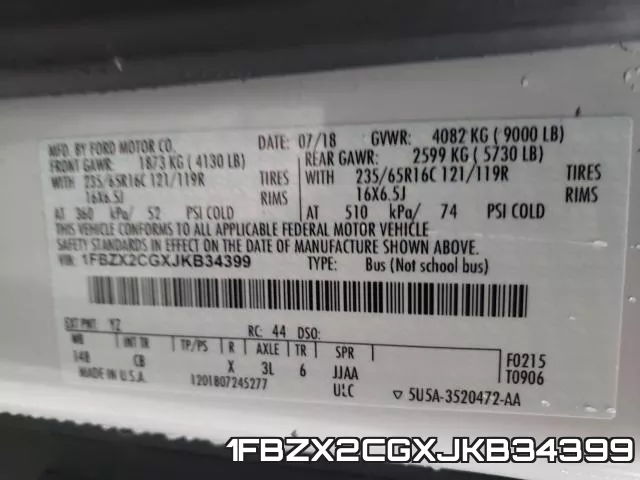 1FBZX2CGXJKB34399 фото 2