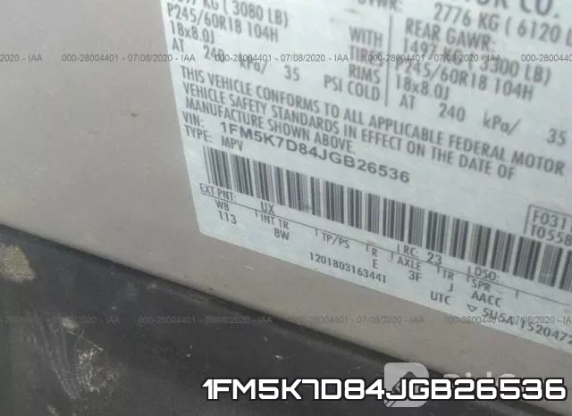 1FM5K7D84JGB26536 фото 10
