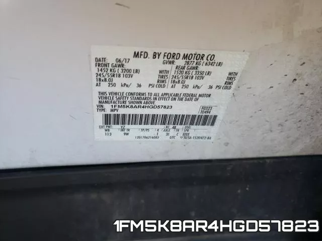 1FM5K8AR4HGD57823 фото 2