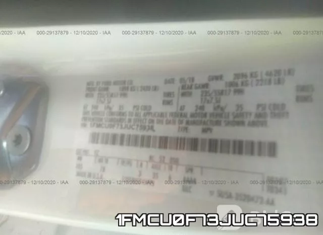 1FMCU0F73JUC75938 фото 8
