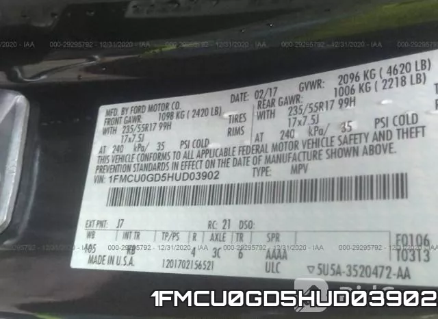 1FMCU0GD5HUD03902 фото 10
