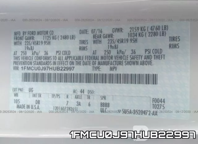 1FMCU0J97HUB22997 фото 10