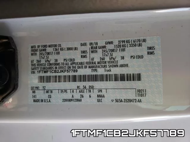 1FTMF1CB2JKF57789 фото 2