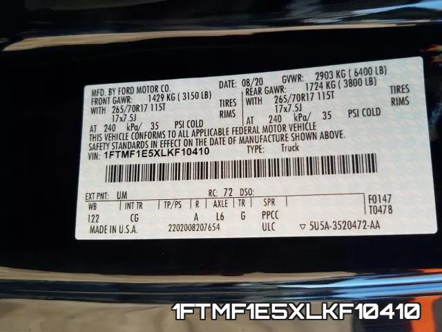 1FTMF1E5XLKF10410 фото 2