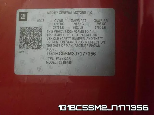 1G1BC5SM2J7177356 фото 2