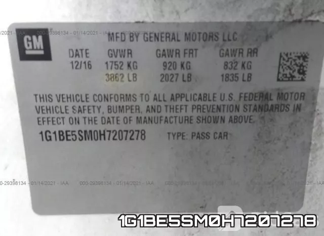 1G1BE5SM0H7207278 фото 9