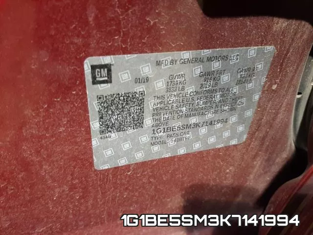 1G1BE5SM3K7141994 фото 2