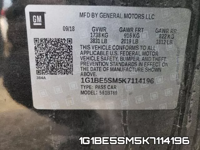 1G1BE5SM5K7114196 фото 2