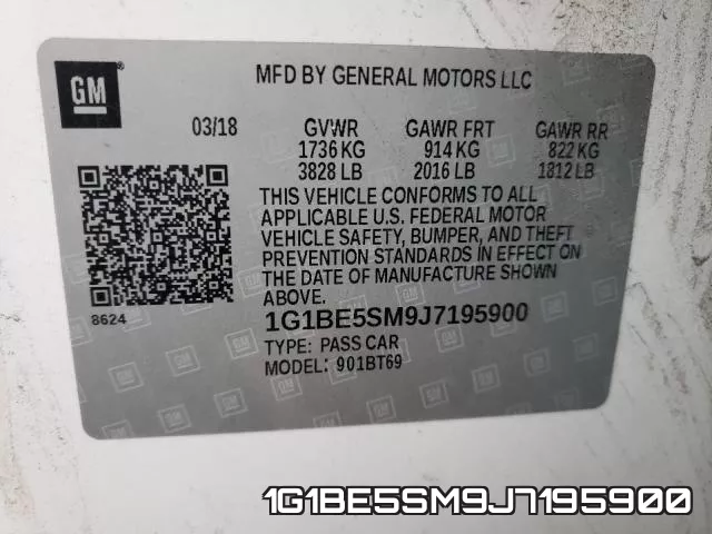 1G1BE5SM9J7195900 фото 2