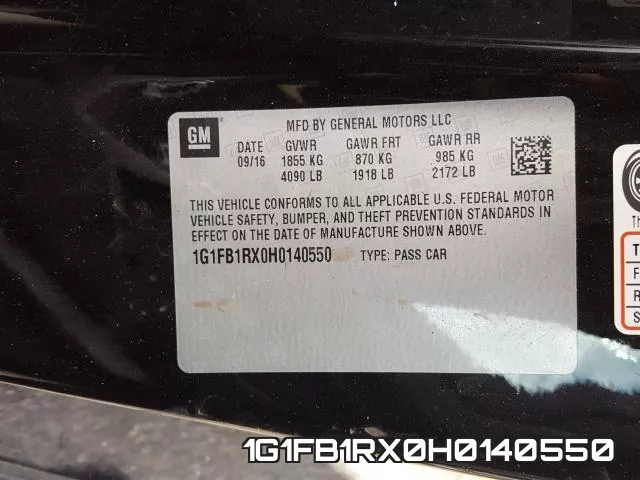 1G1FB1RX0H0140550 фото 2