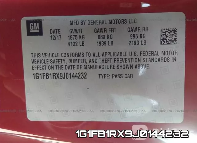 1G1FB1RX9J0144232 фото 10