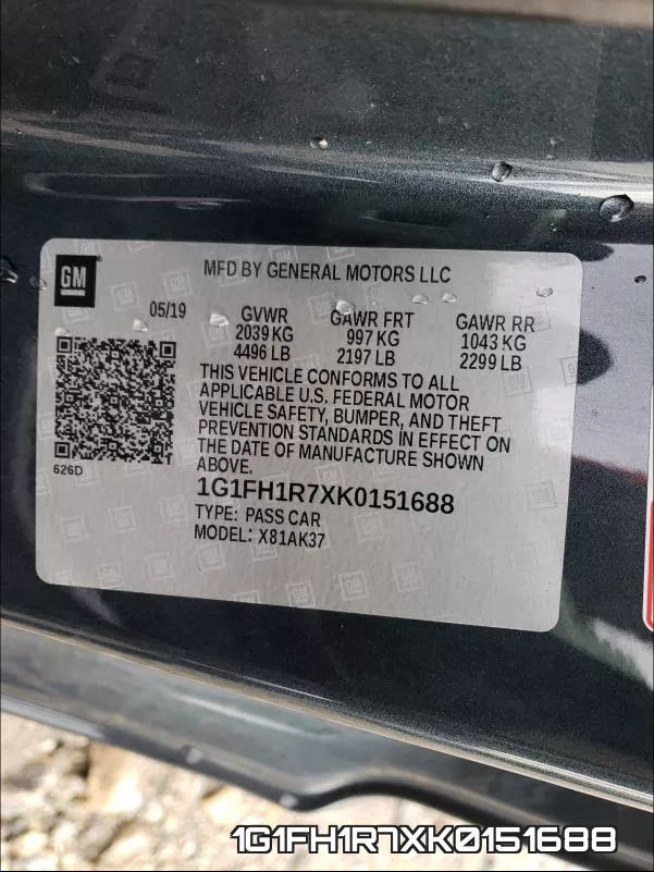 1G1FH1R7XK0151688 фото 2